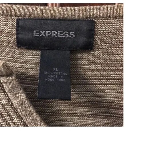 Express Tunic Heavy Weave XL Tan/Brown Aztec Design Front 100% Cotton HOBO - Picture 6 of 6